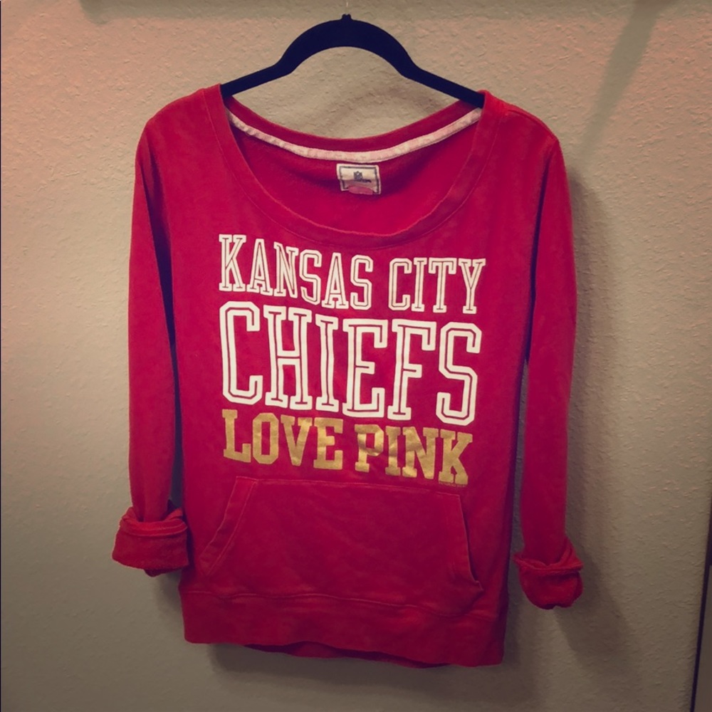 Long sleeve Kansas City Chiefs sweatshirt- VS PINK